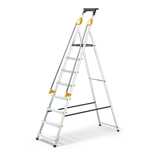 11.5 ft. Reach SafeStep Type IA Aluminum Platform Ladder With Handrail And Tool Tray - 330 lbs. Load Capacity